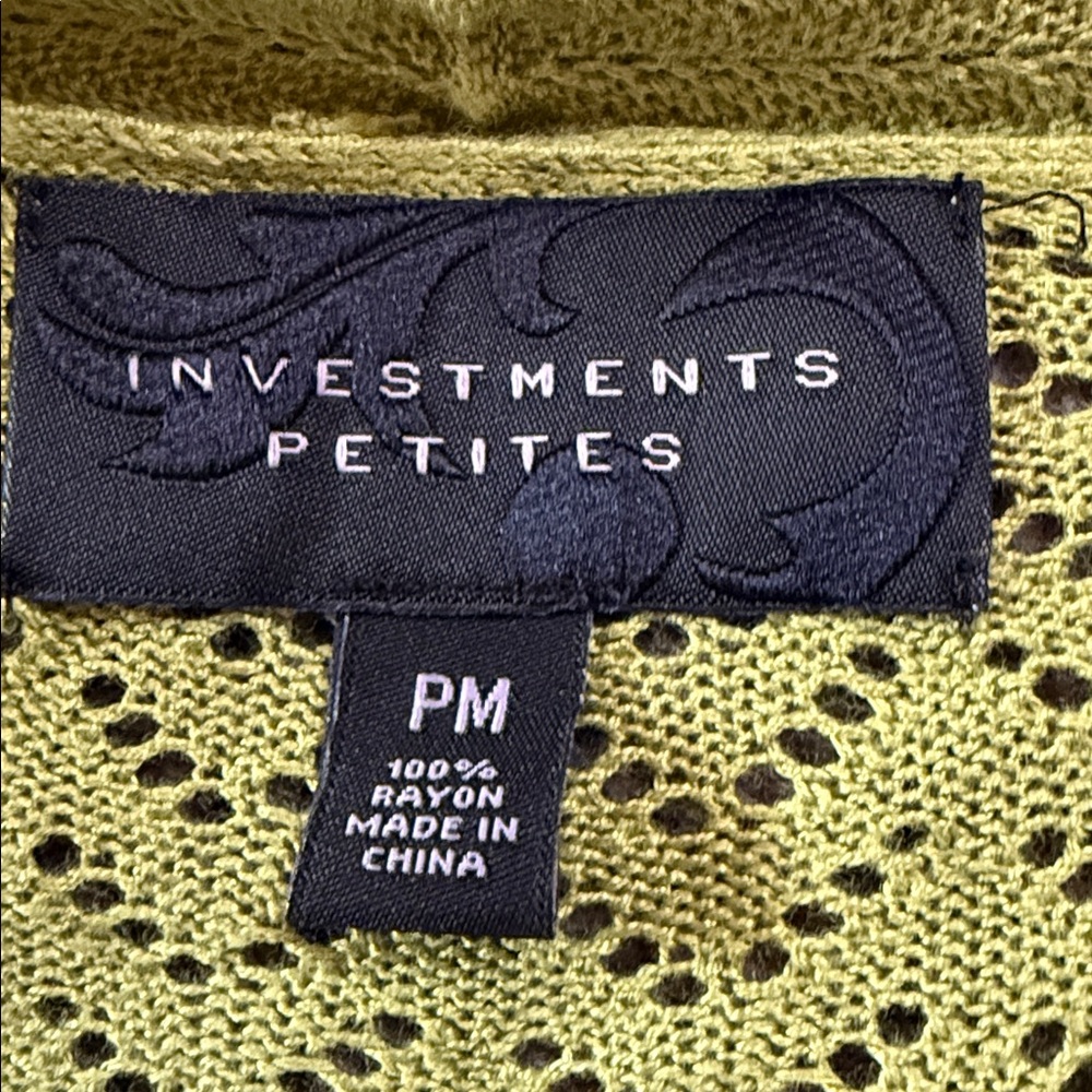 Investments Lime Open-Front Cardigan - Picture 5 of 5